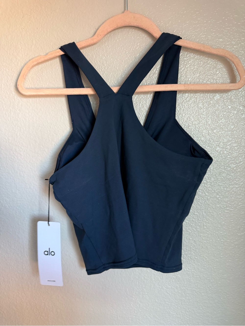 ALO Yoga Navy Cross-Back V-Neck Tank - Picture 4 of 4